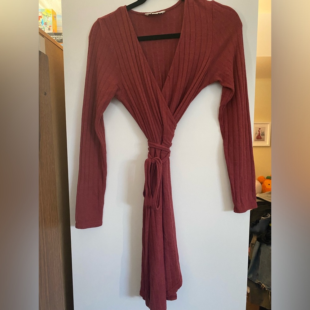☘️Rust Red Wrap Dress